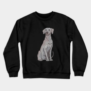 Weimaraner, cute dog handdrawn design Crewneck Sweatshirt